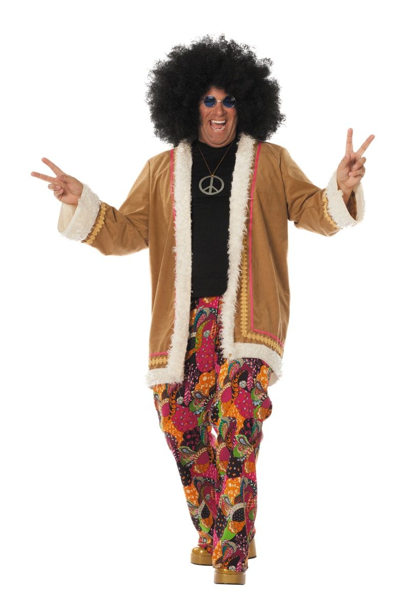 Hippie Lang Spliffy Man Plus Size Kostuum