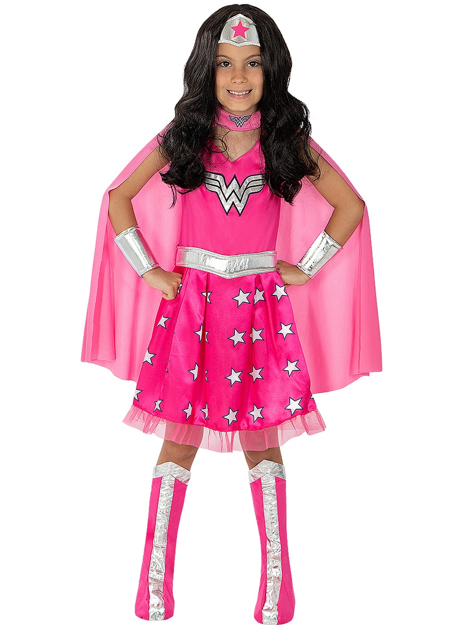 Wonderlijke Roze Heldin Wonder Woman Meisje Kostuum