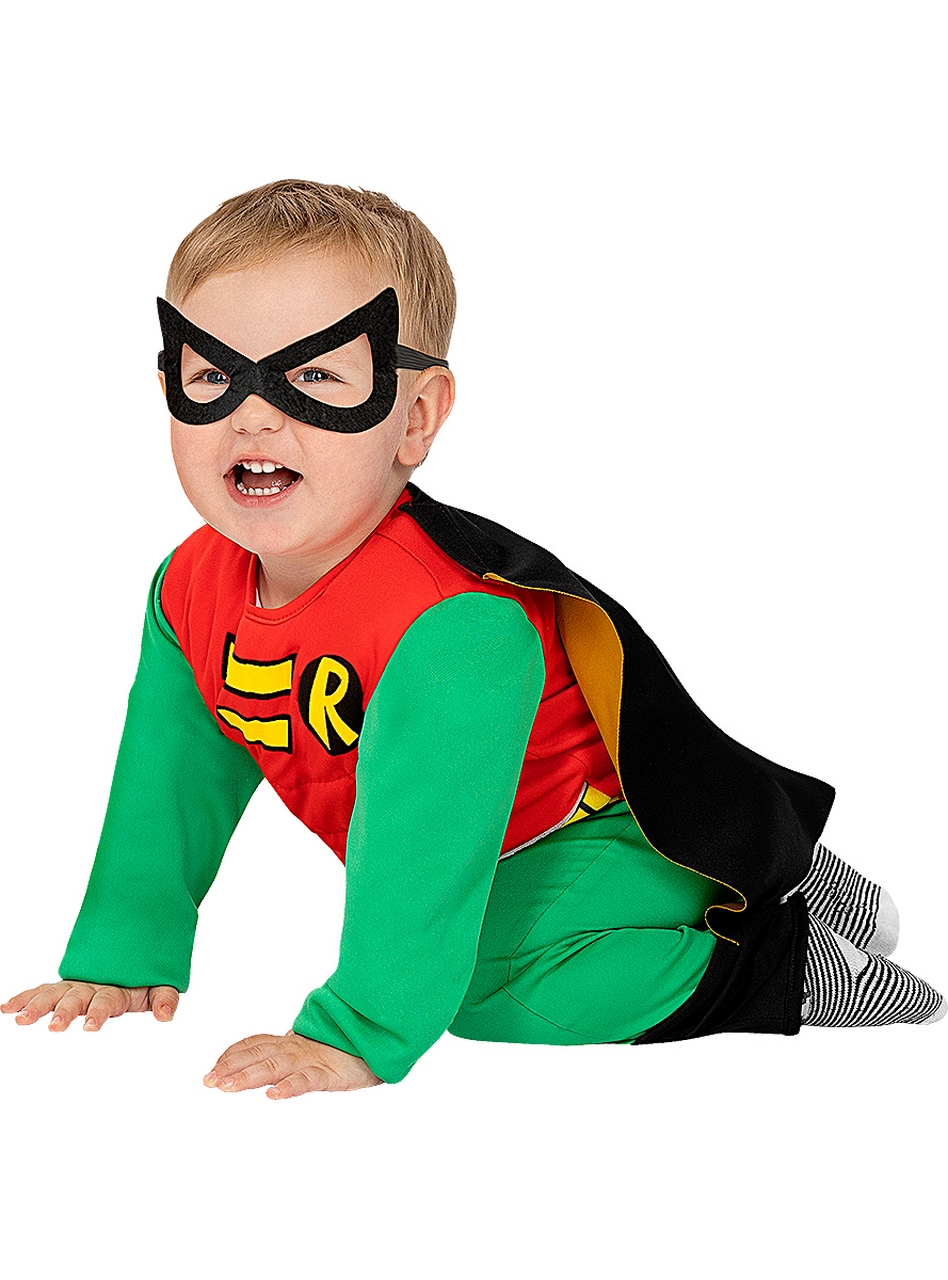 Kleine Superheld Sidekick Robin Kind Kostuum