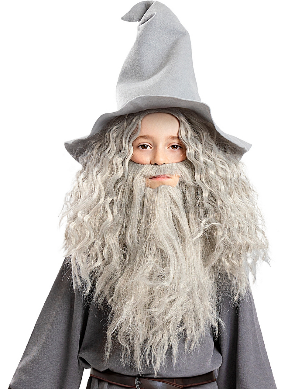 Magier Gandalf Pruik Met Baard Kind