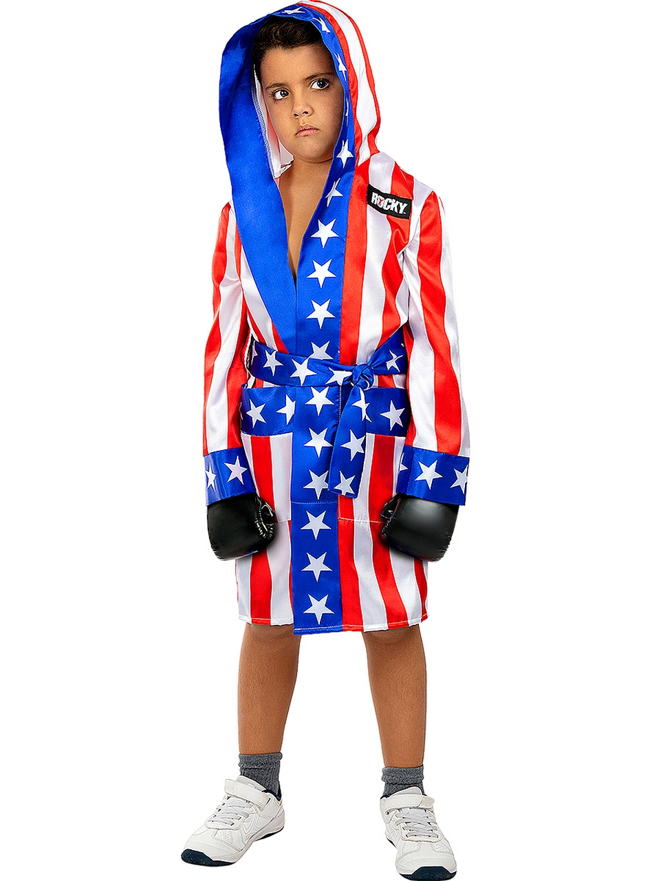 USA Rocky Balboa Boks Jas Kind Kind Kostuum