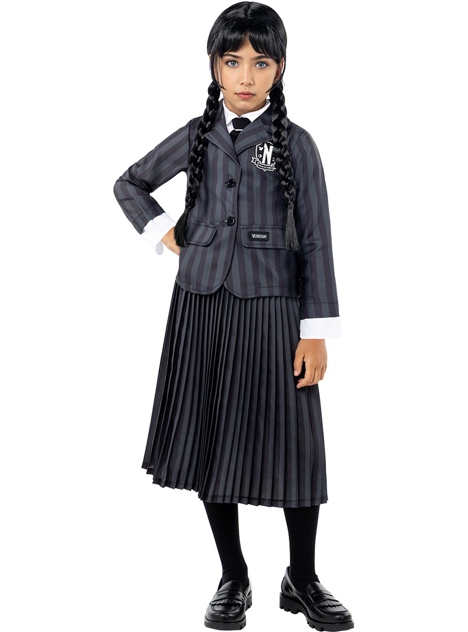 Wednesday Addams Uniform Costume For Girl Meisje Kostuum