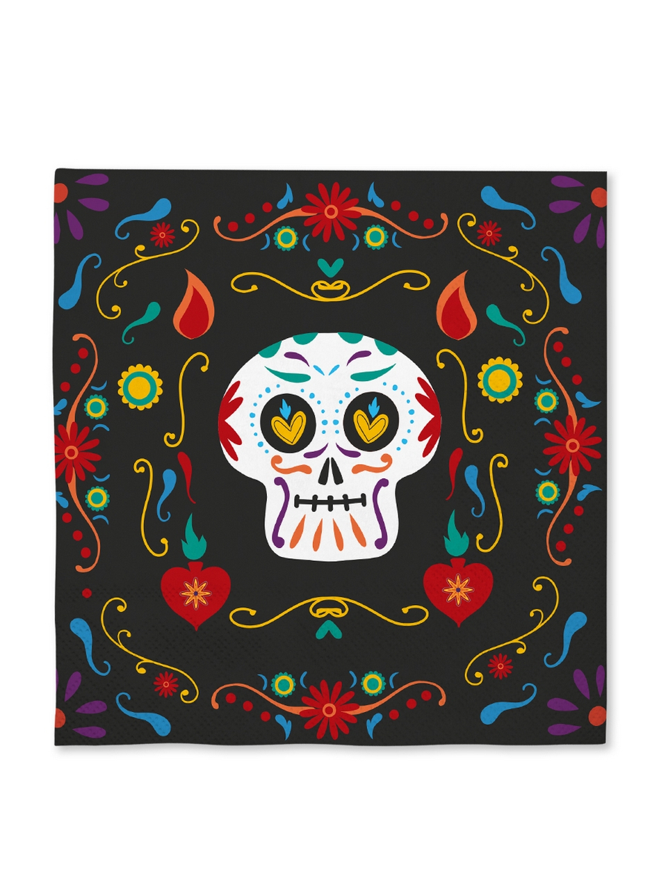 16 Halloween Servetten Day Of The Dead 33x33cm