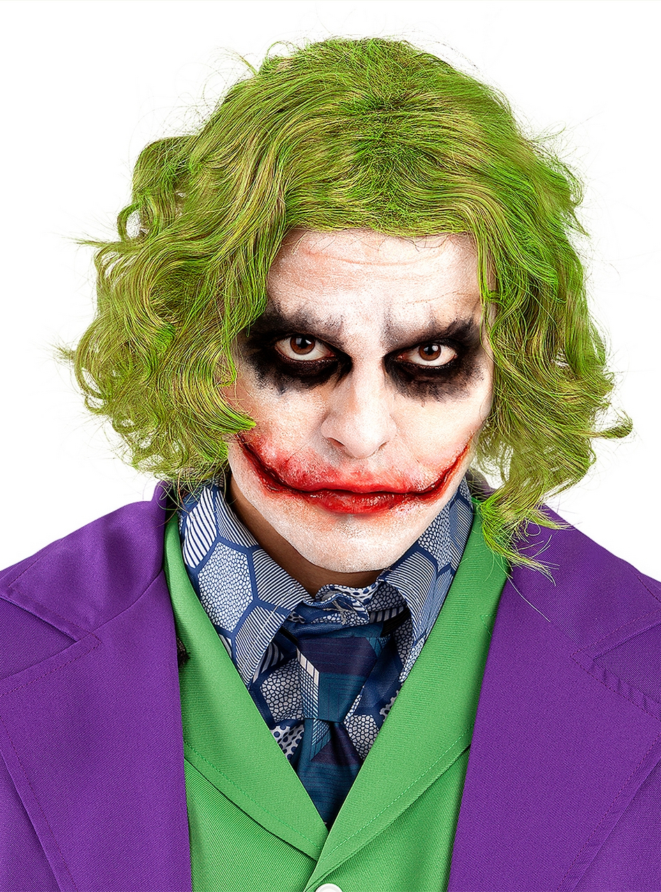 Groen Pruik The Joker Voor Mannen - The Dark Knight Edition