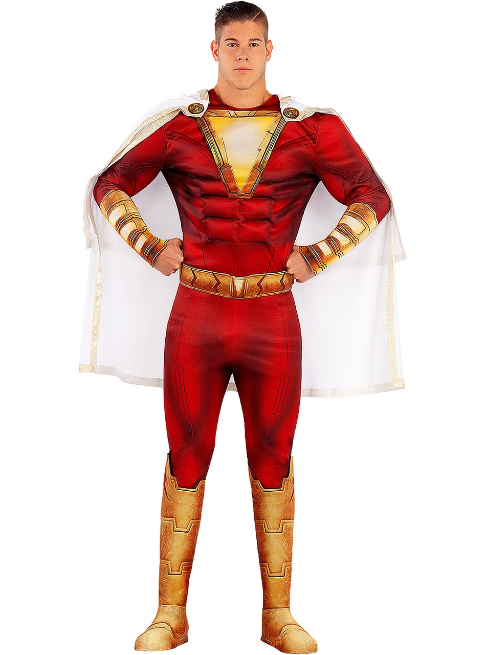 Captain Marvel Shazam Man Kostuum