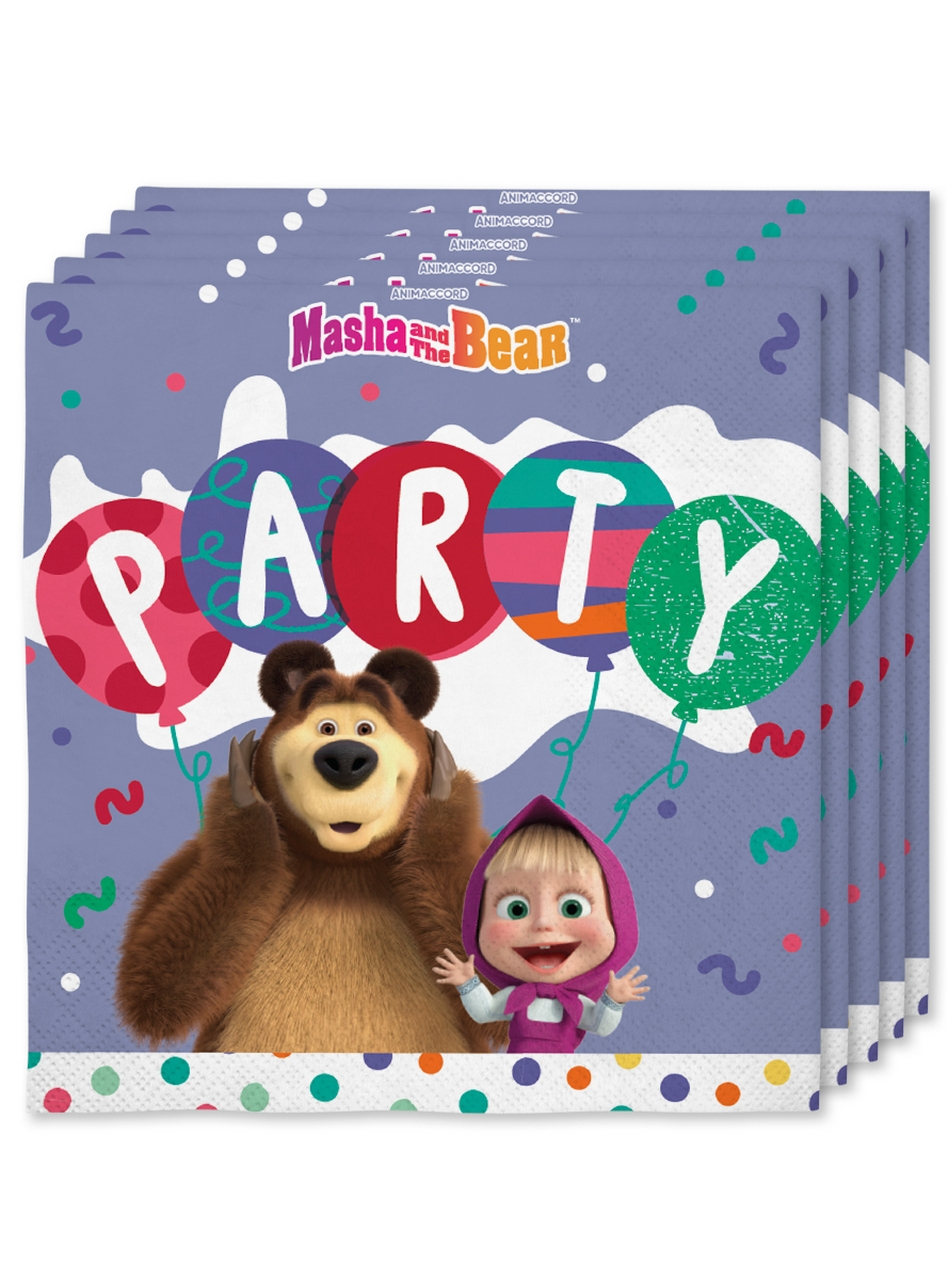 Party Servetten Masha And The Bear 16 Stuks 33 X 33 Centimeter