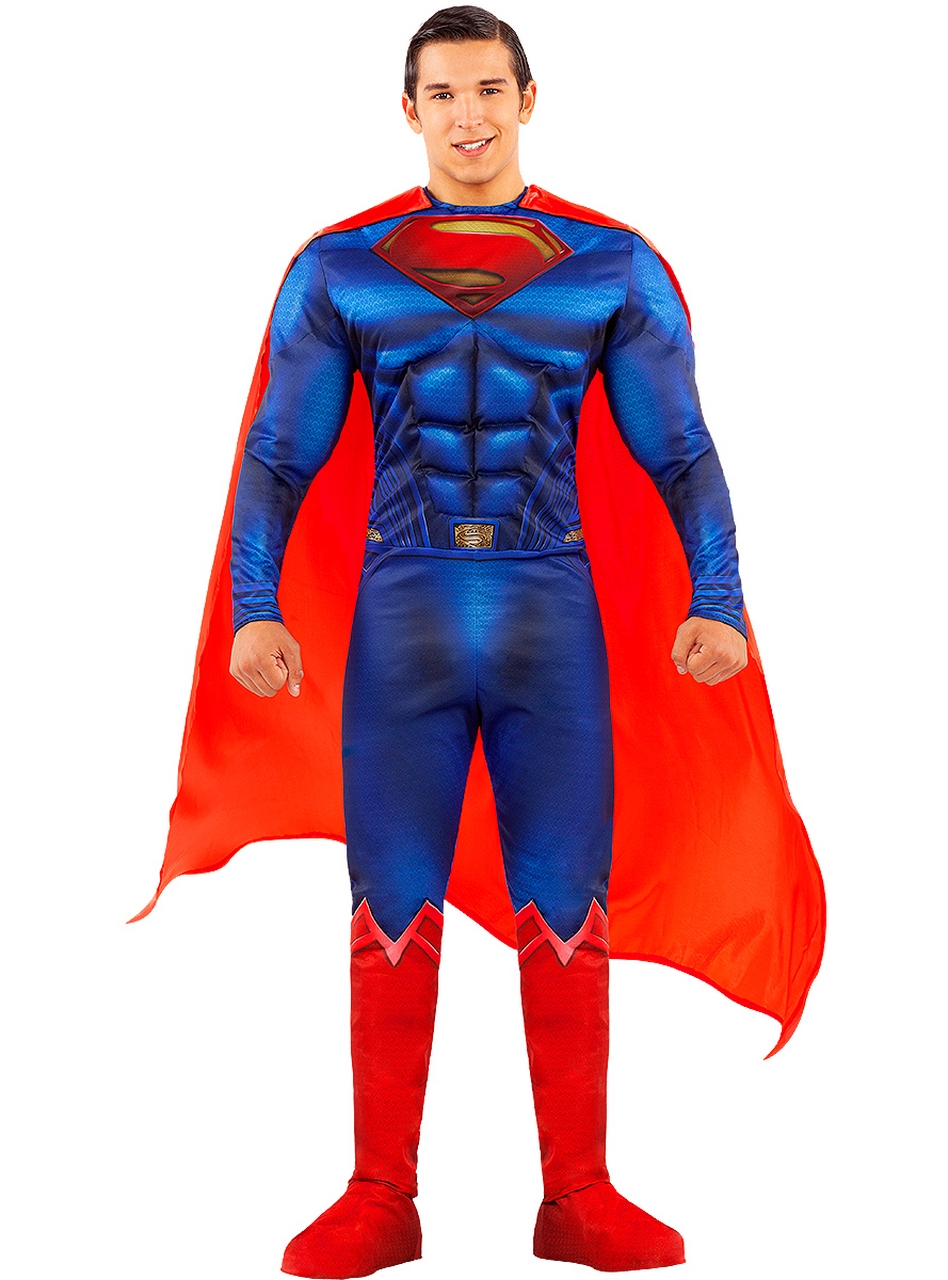 Superman Met Geborduurd Logo Kostuum