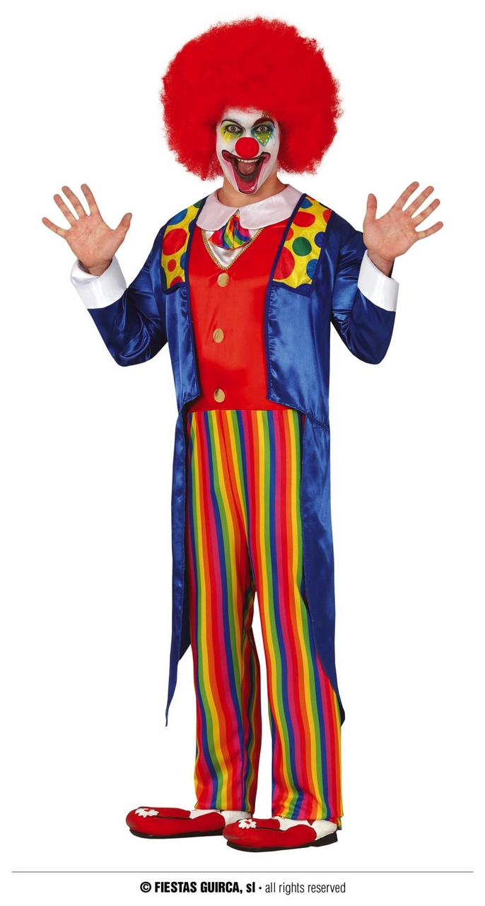 Fleurige Clown Sfeermaker Van Het Circus Man Kostuum