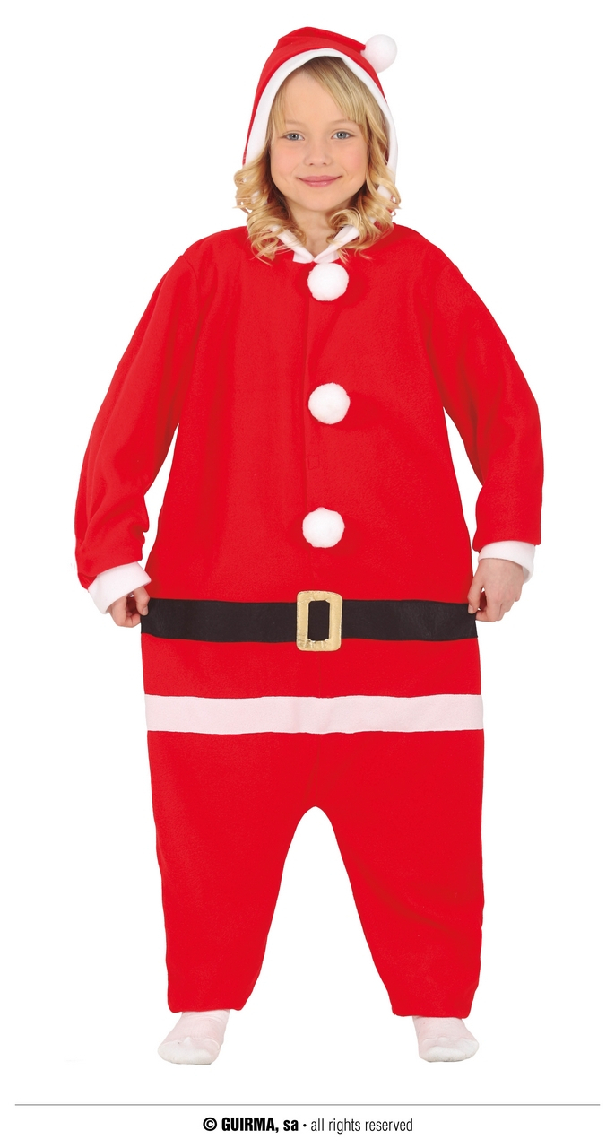 Wijde Rode Kerstman Jumpsuit Kind Kostuum