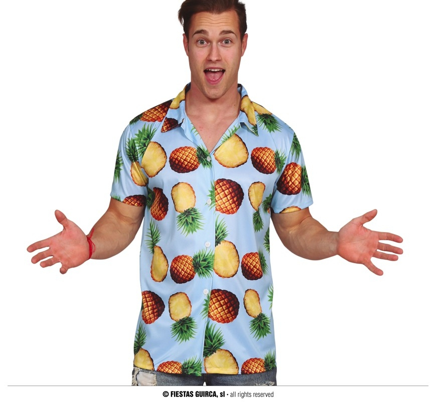 Hawaii Shirt Sappige Ananas Man