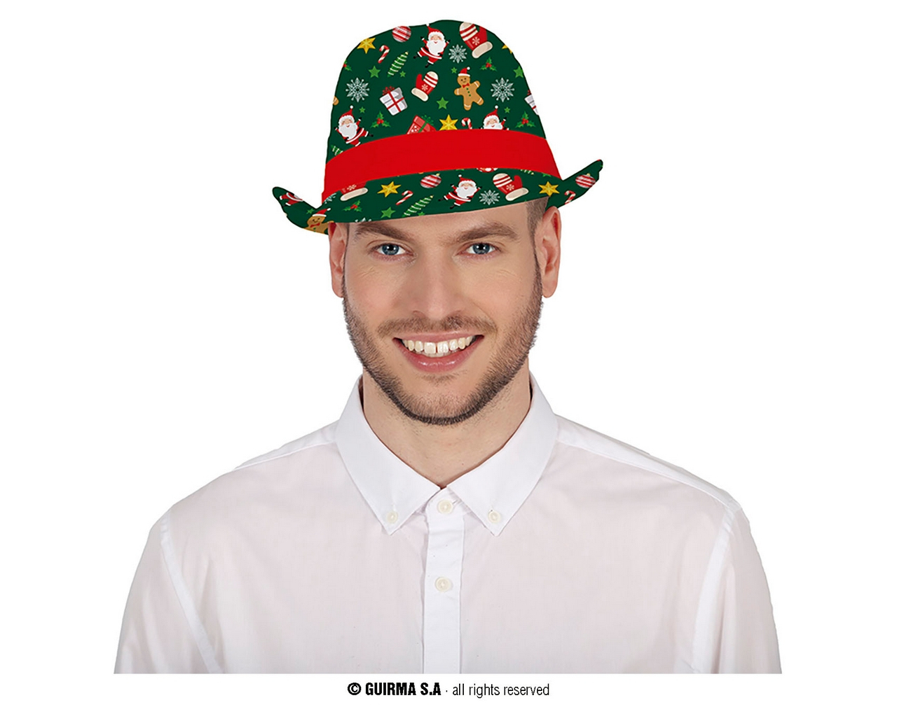 Groene Fedora Hoed Kerst