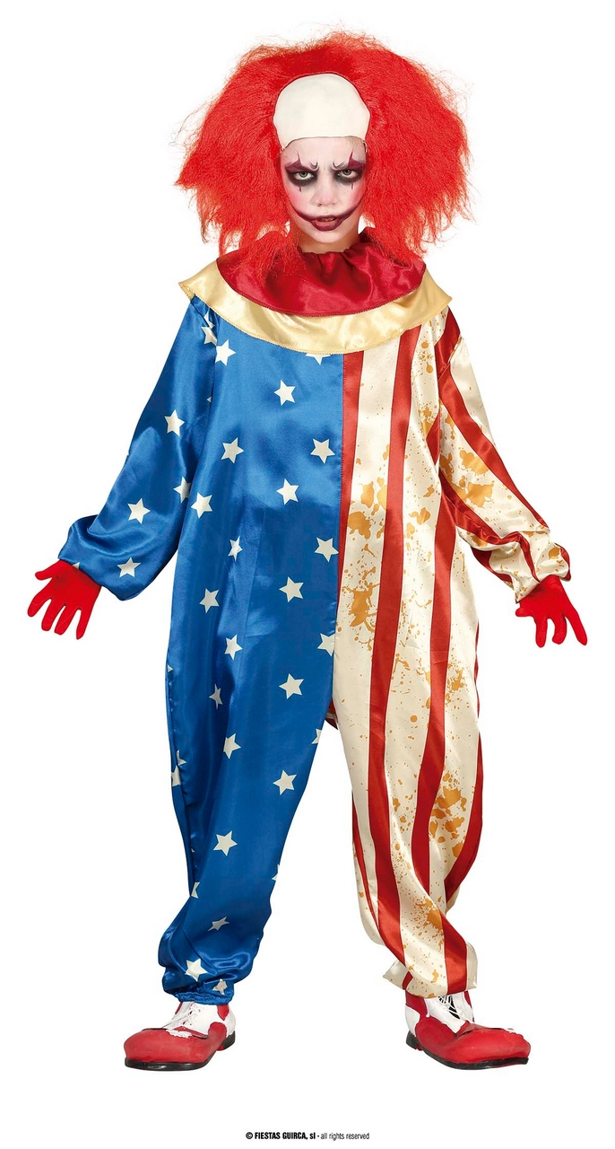 Moordlustige USA Clown Kind Kostuum