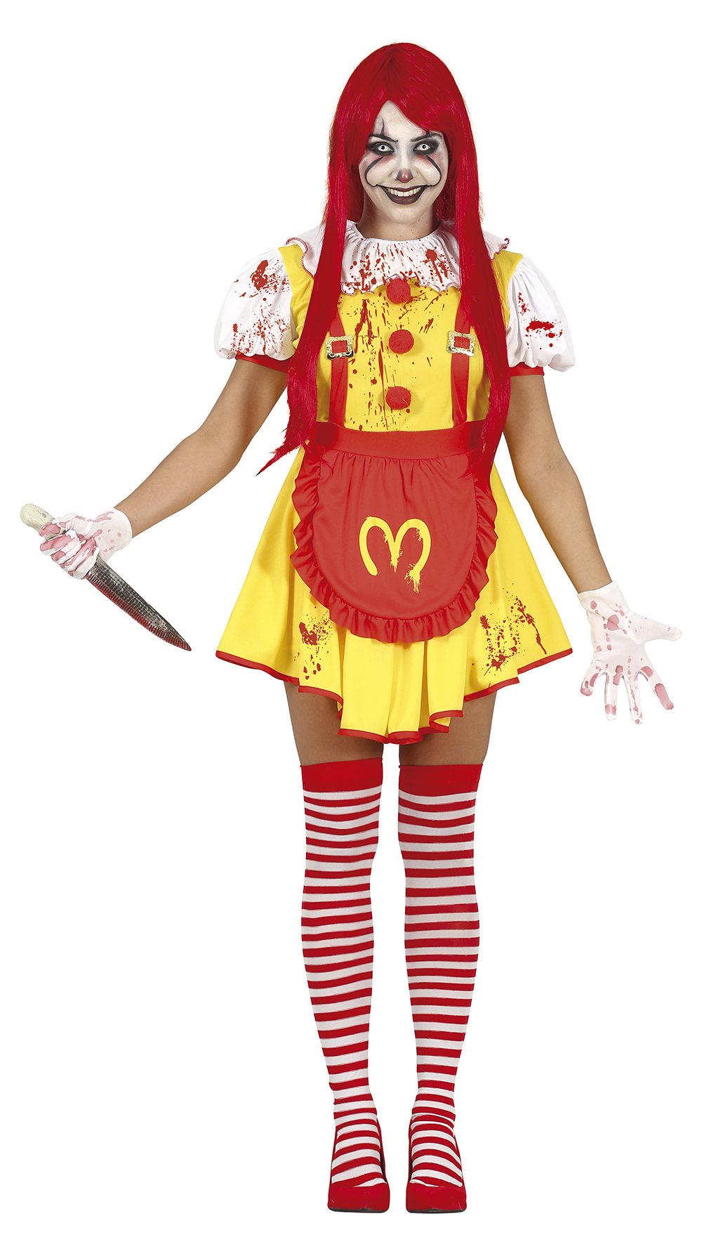 Boze Fastfood Clown Vrouw Kostuum