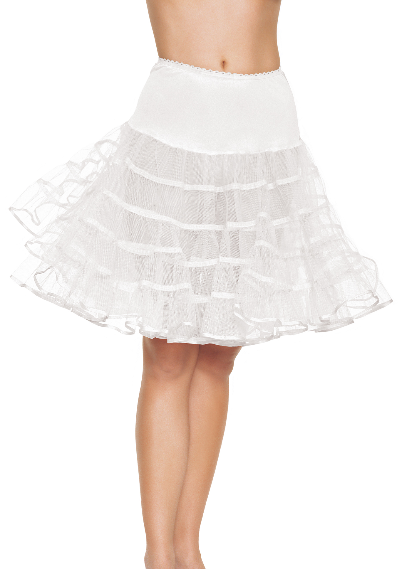 Medium Lange Petticoat Wit