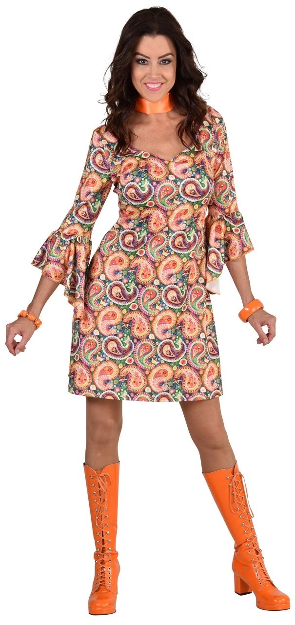 Jersey Paisley Jaren 70 Patricia Vrouw Kostuum