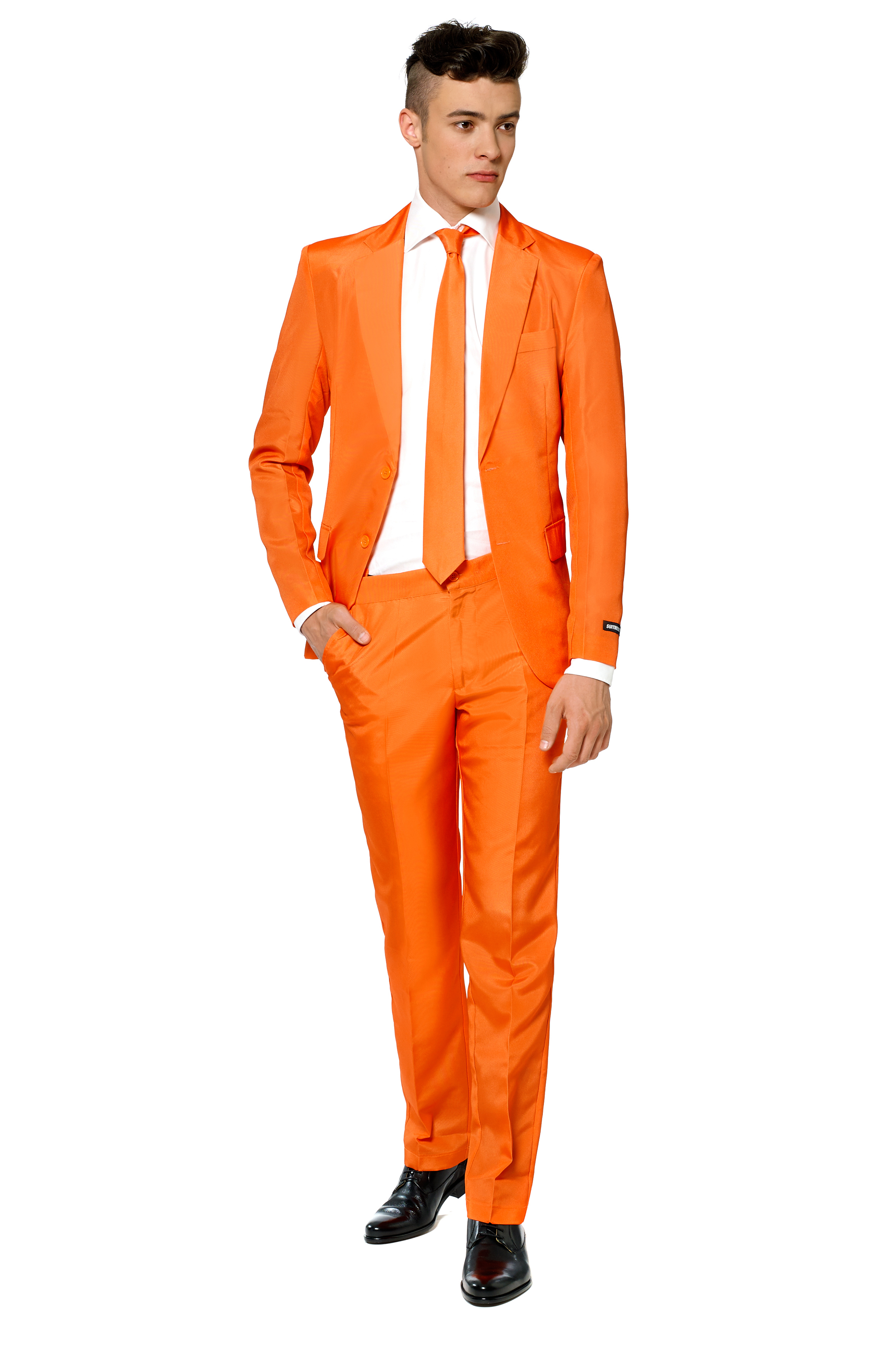 Heel Oranje Solid Orange Suitmeister Man Kostuum