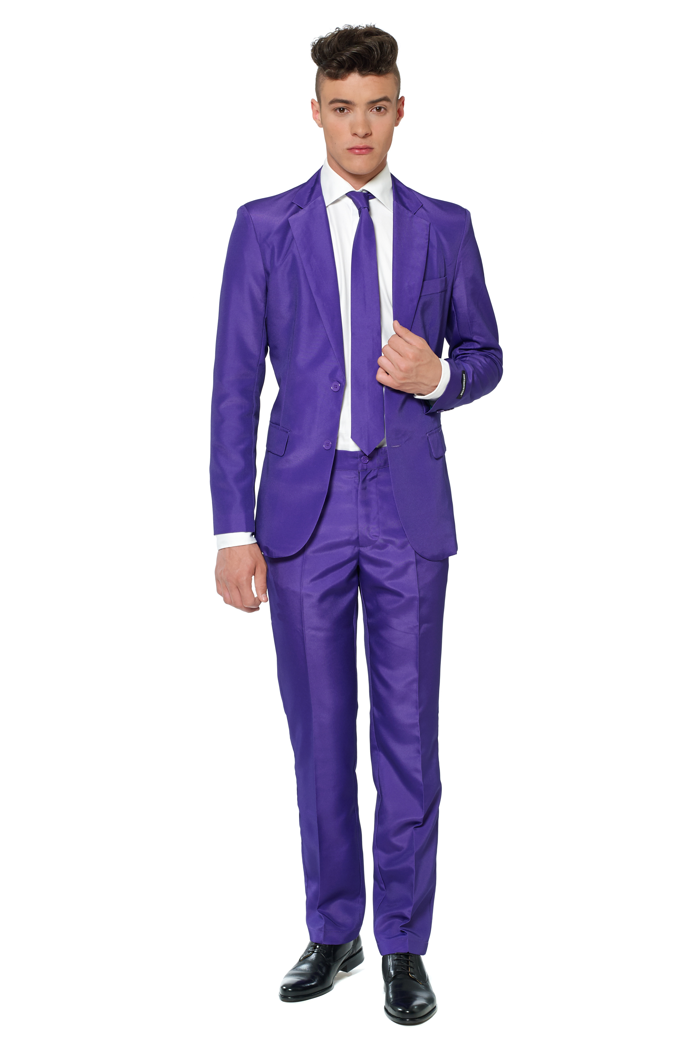 Prince Solid Purple Suitmeister Man Kostuum