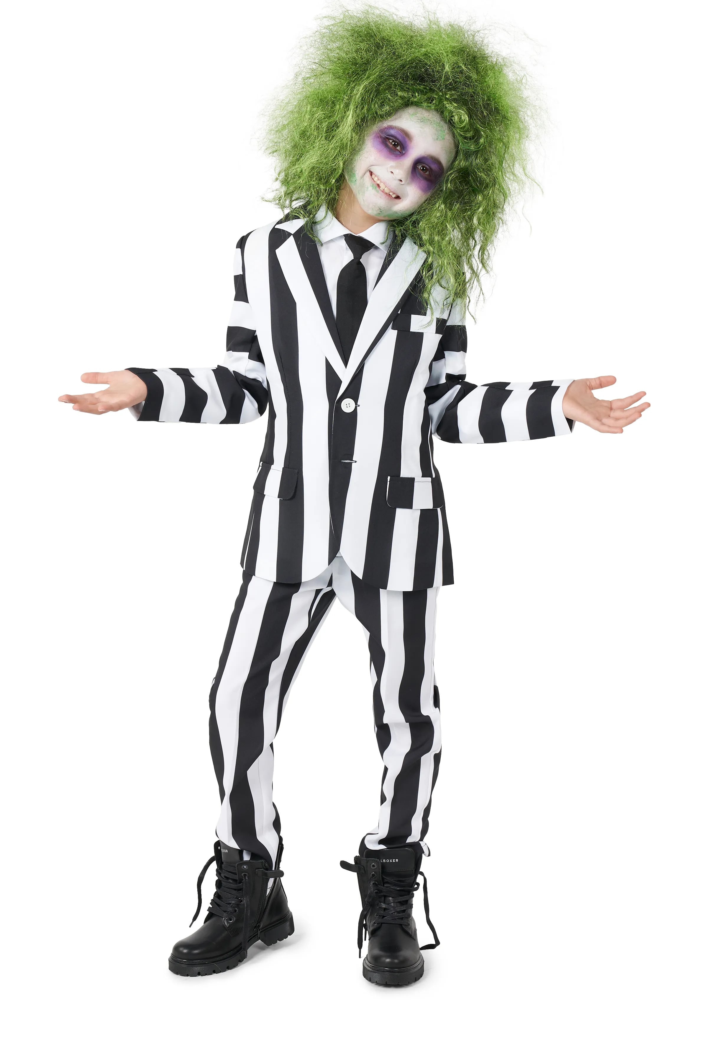 Boys Beetlejuice White Stripes Jongen Kostuum