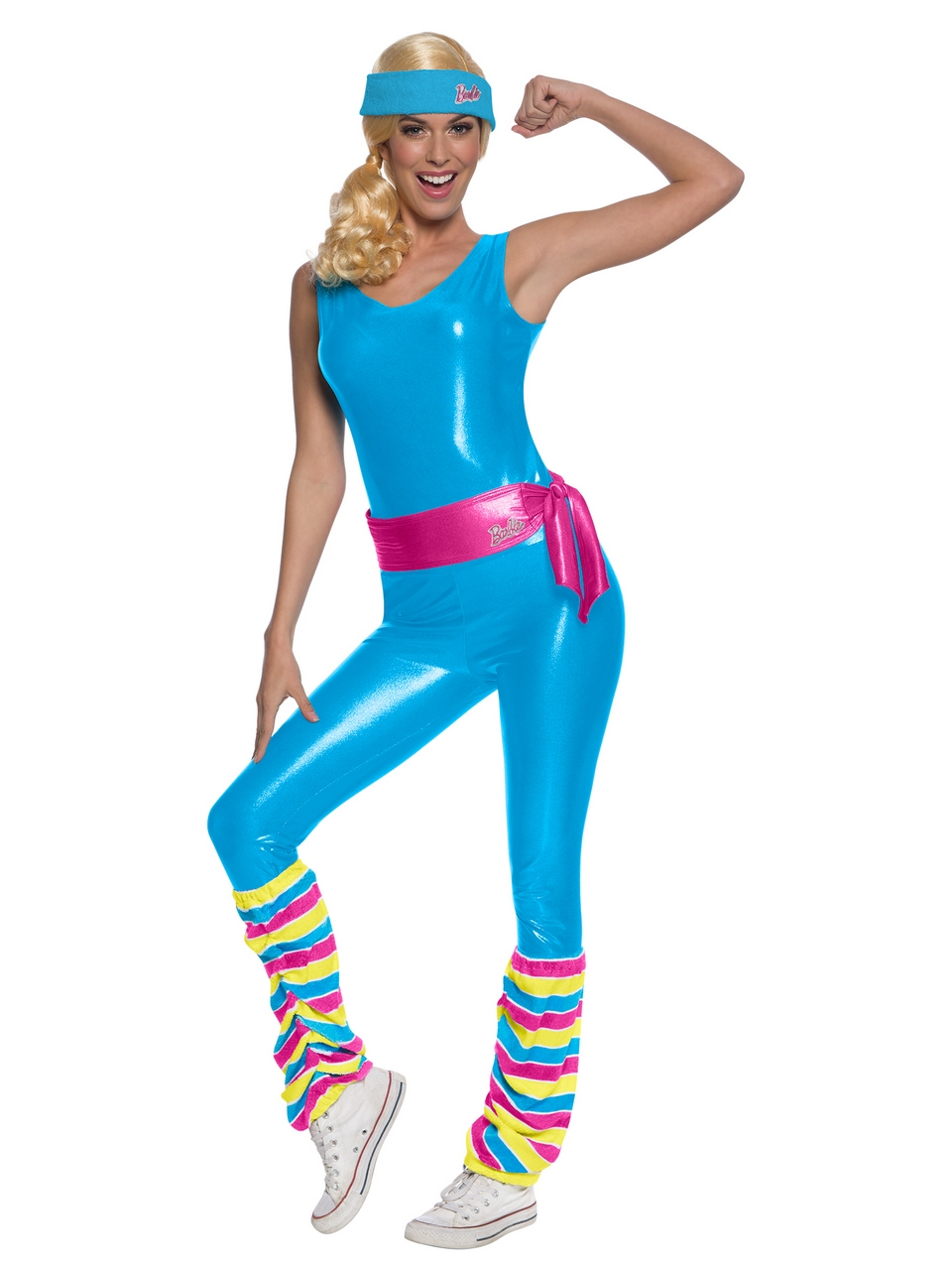 Blauwe Fitness Barbie Deluxe Vrouw Kostuum