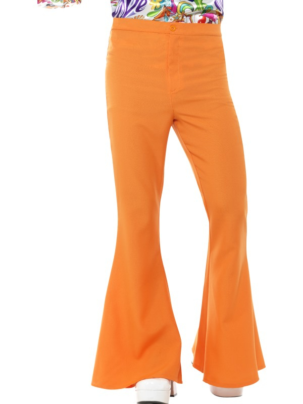 Oranje Disco Broek Wijde Pijpen Man