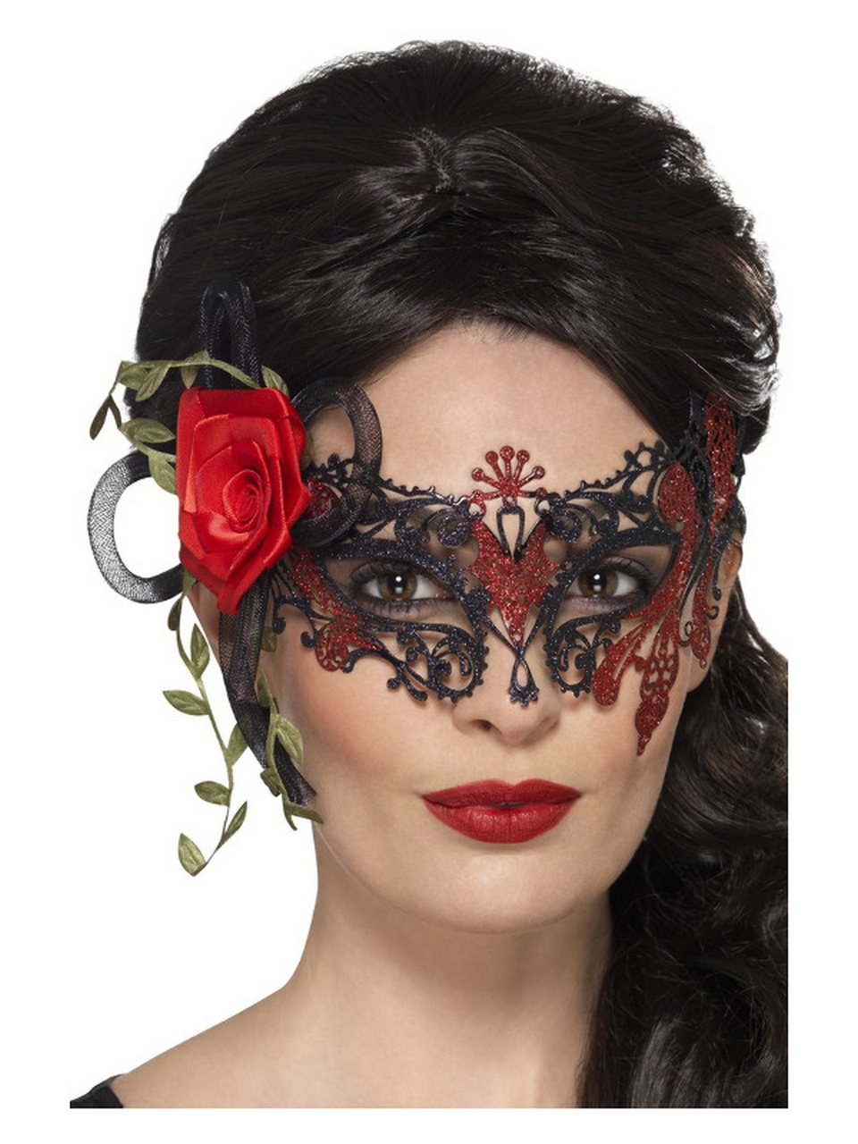 Day Of The Dead Romantische Rozen Masker - Kant