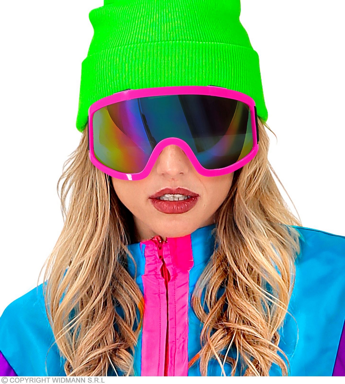 Ski-Bril 80s Neon Roze