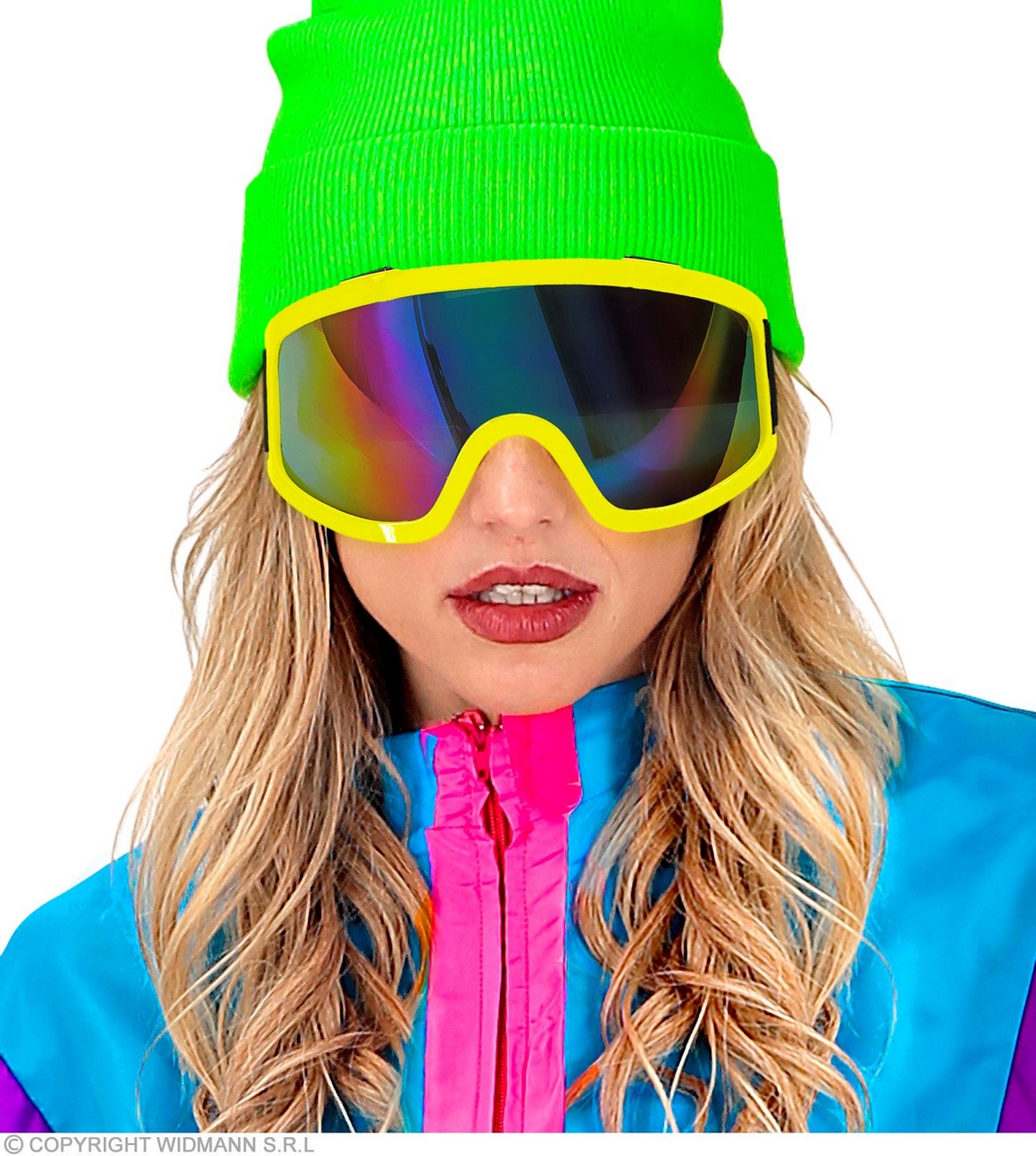 Ski-Bril 80s Neon Geel