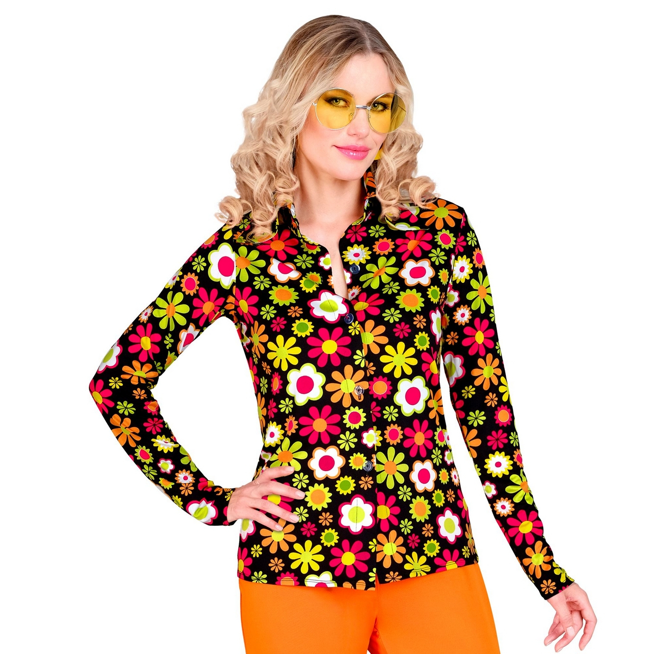 Super 60s Flower Dance Shirt Vrouw