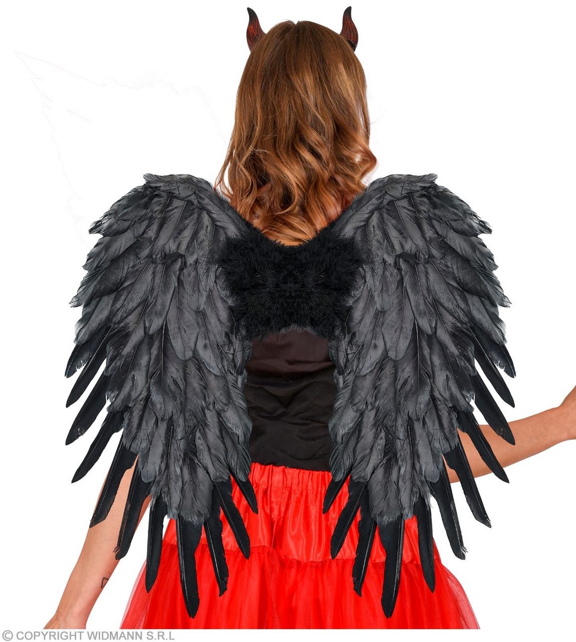 Dark Angel Vleugels Zwart Met Veren