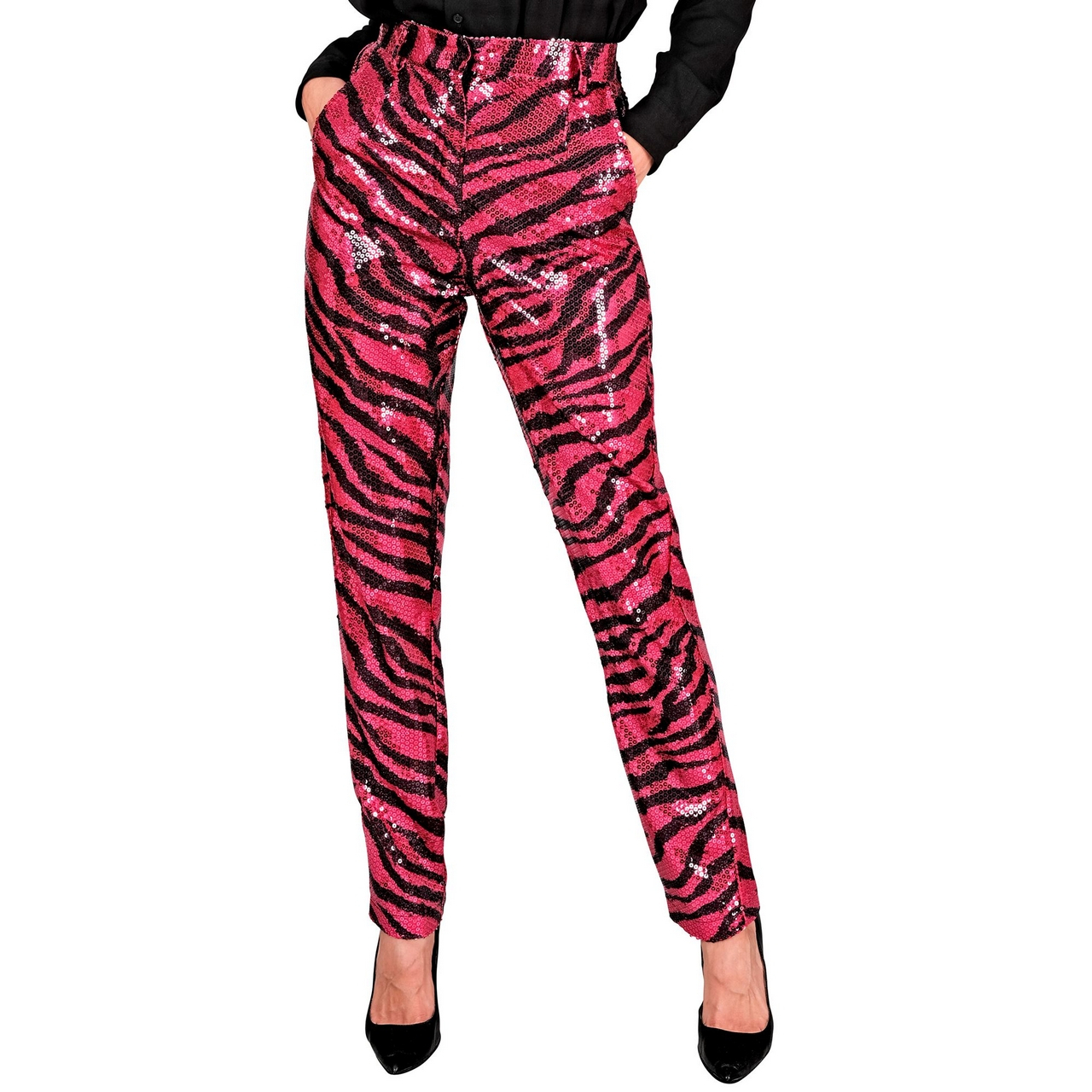 Pailletten Broek Safari Jungle Pink Vrouw