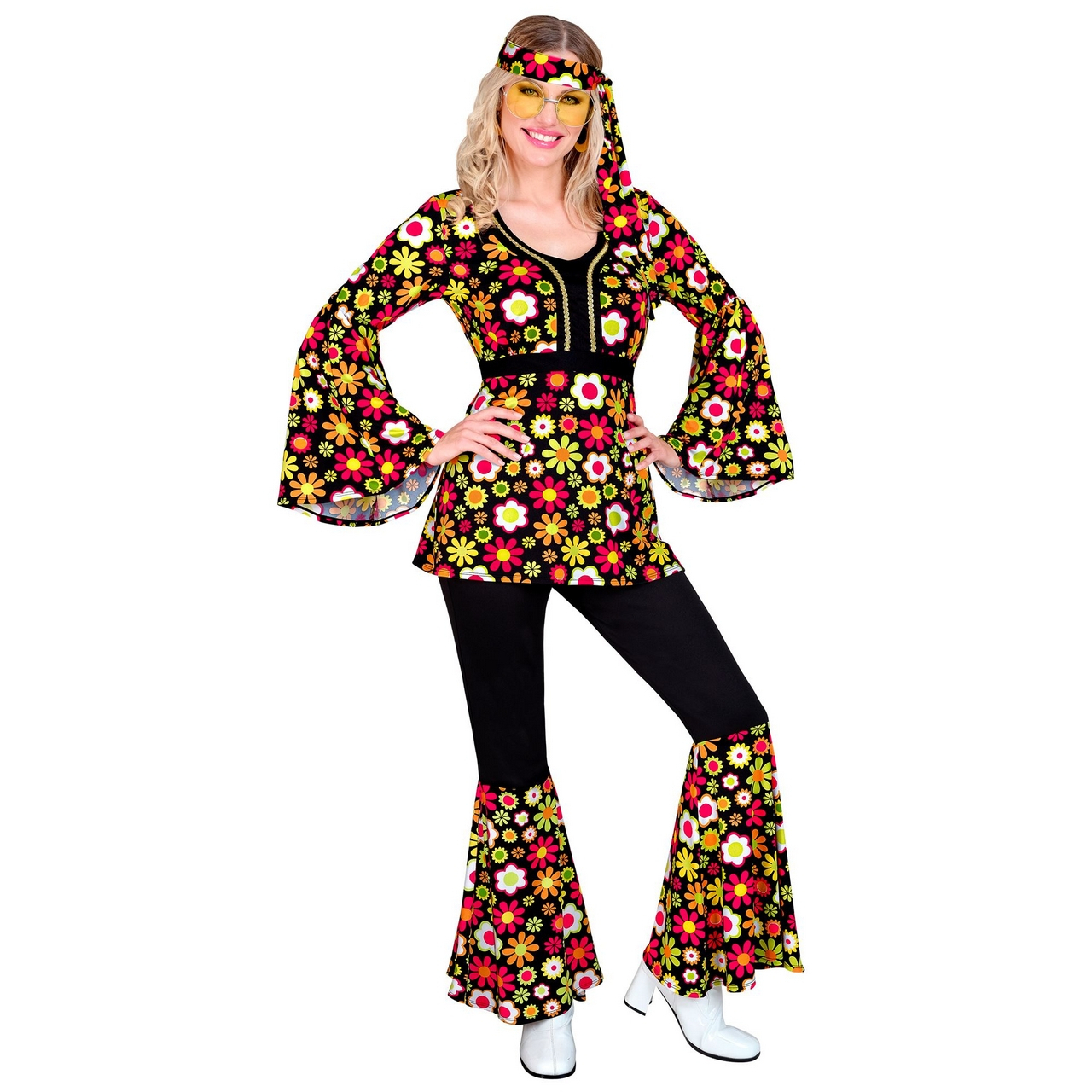 Bloemen Hippie Jaren 60 Style Vrouw Kostuum