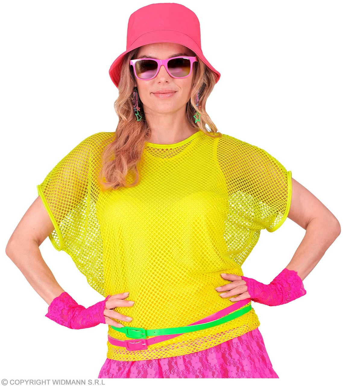 Visnet T-Shirt Neon Geel Vrouw