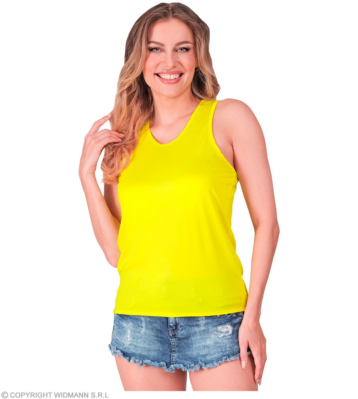 Basic Tank Top Neon Geel Vrouw