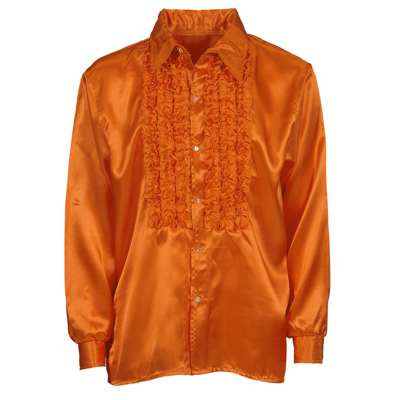 Lekker Foute Rouchenblouse Oranje Man