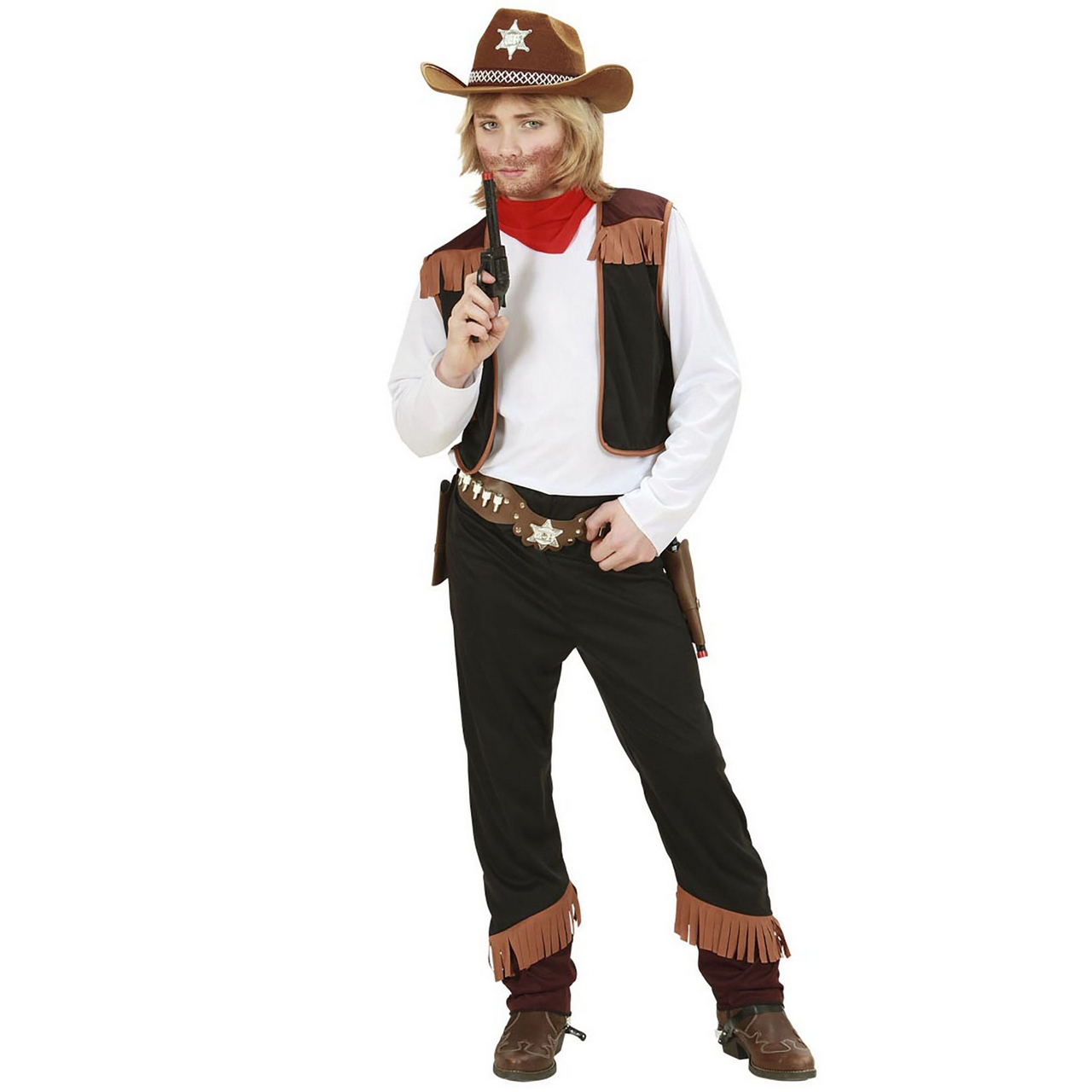 Texas Cowboy Zwart Kind Kostuum Jongen