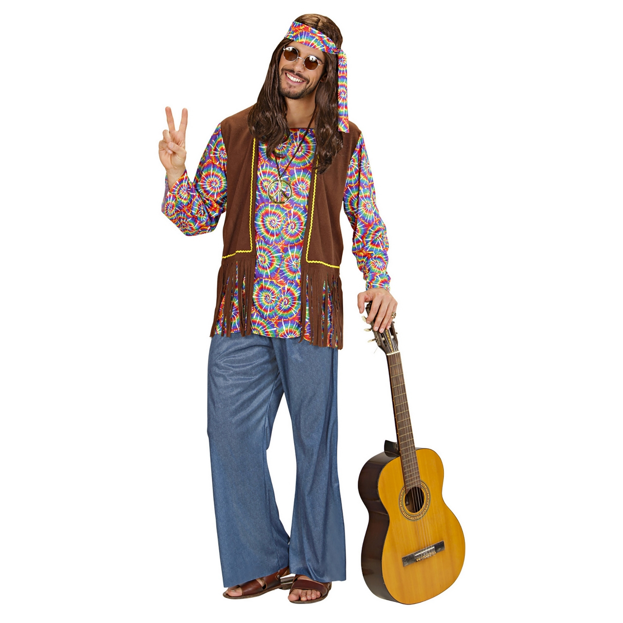 Hippie Man Psychedelisch Kostuum