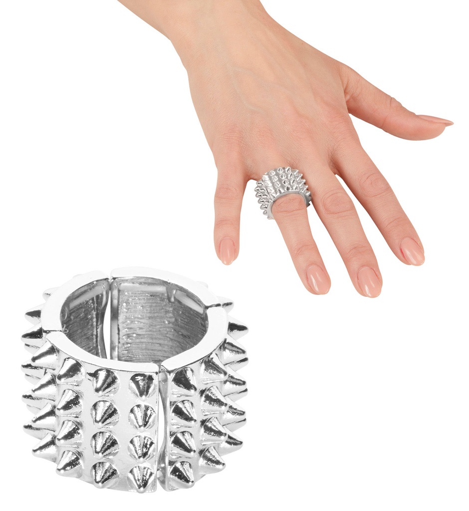 Punk Ring Zilver Met Nagels