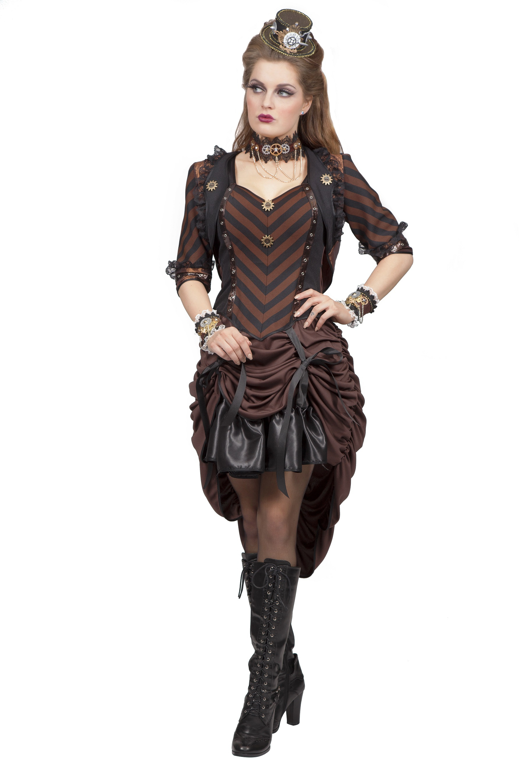 Fantasy Steampunk Vrouw Kostuum