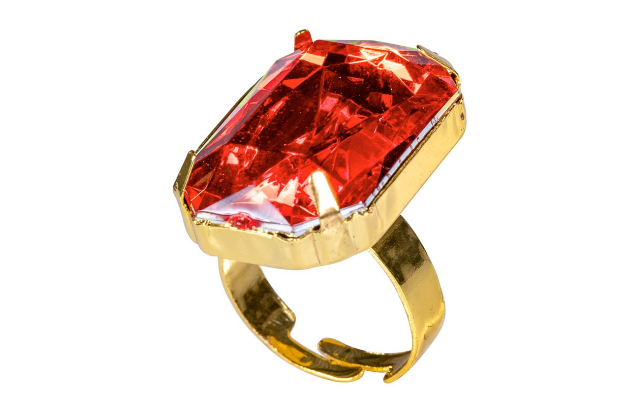 Ring Sint Vierkant Rood