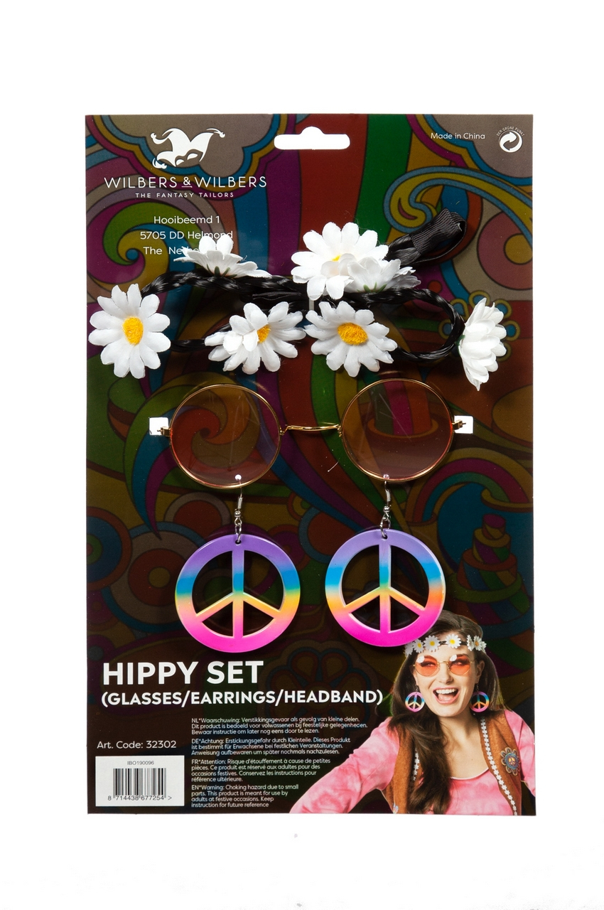 Set Hippie Bloemen Vrede